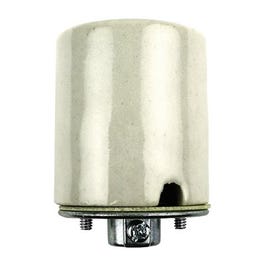Keyless Lamp Socket, Porcelain, Metal 1/8 IP Cap, 250-Volt