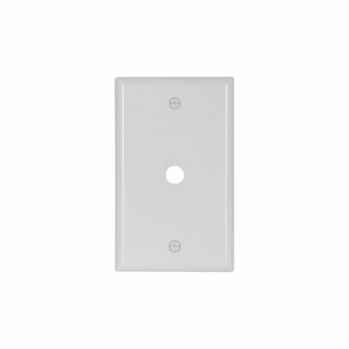 Eaton Cooper Wiring Telephone and Coaxial Wallplate, White (1 Gang, White)