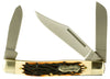 Uncle Henry 885UH Senior Rancher  3 Clip Point/Sheepsfoot/Spey Plain Staglon Handle Folding