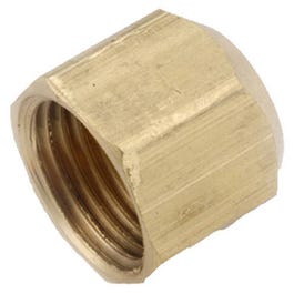 Pipe Fittings, Flare Cap, Lead-Free Brass, 5/8-In.