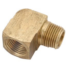 Pipe Fitting, Street Elbow, Lead-Free Brass, 1/4-In.