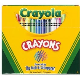 64-Pack Crayons with Sharpener