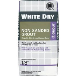 Dry Tile Grout, White, 25-Lbs.