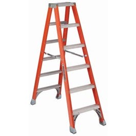 6-Ft. Twin Ladder, Fiberglass, Type IA, 300-Lb. Duty Rating