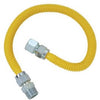 Gas Connector with Fitting, 3/4 x 3/4 Female/Male x 48-In.