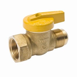 Gas Ball Valve, Forged Brass, 15/16 x 3/4-In.