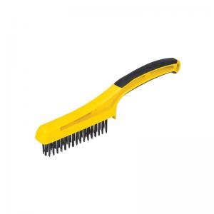 Hyde Tools Stiff Wire Shoe Handle Brush 4 x 16 in.