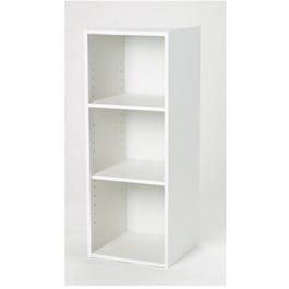 Laminated Stackable Storage Organizer, White, 31.5 x 12 x 12-In.