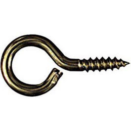 Large Screw Eye, Solid Brass, 1-5/8-In., 3-Pk.