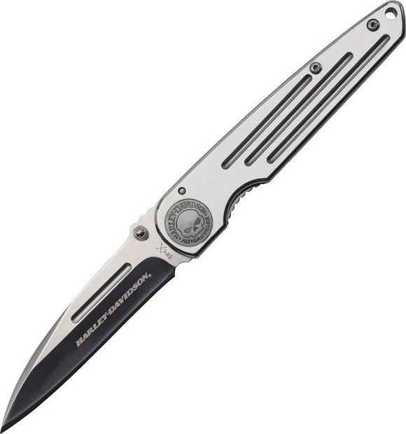 Case Harley Davidson Tec-X Framelock Folding Pocket Knife (Silver)