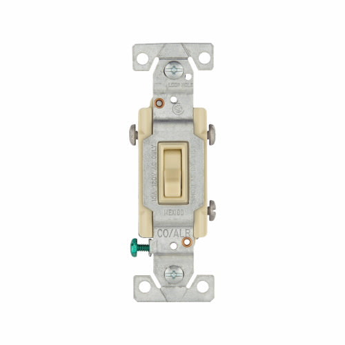 Eaton Cooper Wiring Toggle Switch 15A, 120V Ivory (Ivory, 120V)