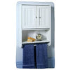 Country Cottage Tank Topper Cabinet with Towel Bar, White, 21-5/8 x 25.75 x 6.75-In.