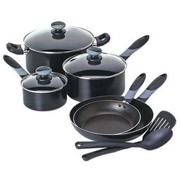 Get-A-Grip 10-Pc.Cookware Set, Black