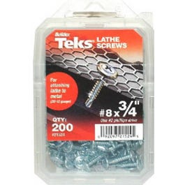 Lathe Screws, #8 x 0.75-In., 200-Ct.