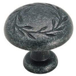 1.25-In. Wrought Iron Leaf Cabinet Knob