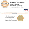 Link Handles 60 Planter's Hoe Handle, 1-7/16 Diameter, 9/16 Bore, 4 Ferrule