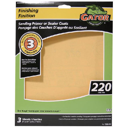 Gator Premium Aluminum Oxide sheets 220 Grit