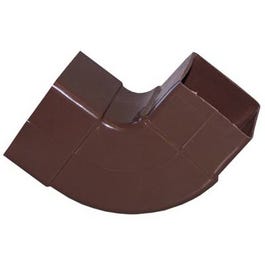 Gutter Downspout Elbow, Brown Vinyl, 90 Degree