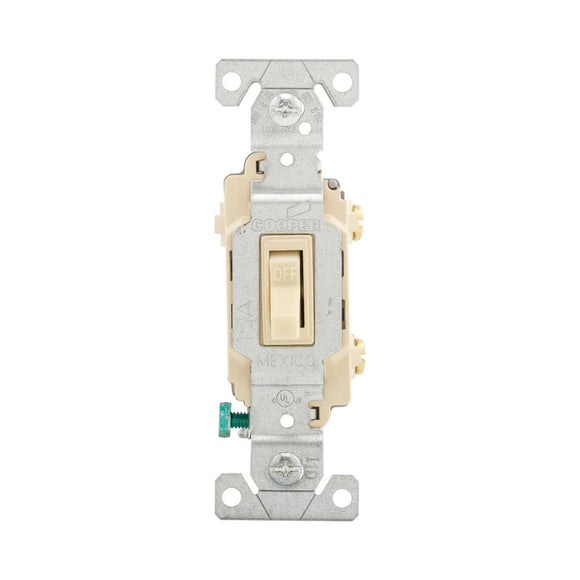 Cooper Wiring Devices 15-Amp Ivory Single Pole Light Switch