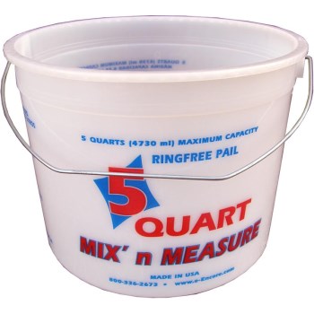 Encore Plastics 300043 Mix 'N Measure Pail w/Graduations ~ 5 Qrt Capacity