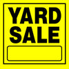 11  X 11  YLLW/BLCK YARDSALE SIGN