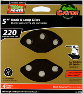 PREMIUM 5  8-HOLE HOOK   LOOP 220# 5PK