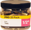 PEX TEE 1/2 IN 25 PACK JAR