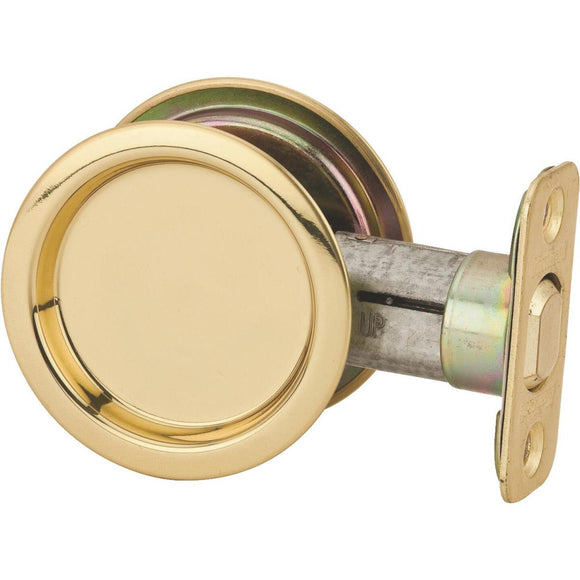 National Passage Polished Brass Pocket Door Pull