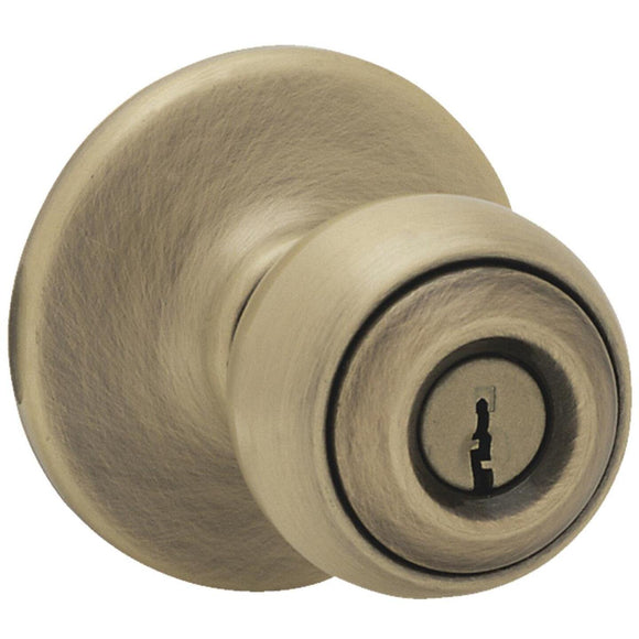 Kwikset Polo Antique Brass Entry Door Knob