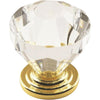 Amerock Traditional Classics Acrylic & Brass 1-1/4 In. Cabinet Knob