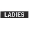 Hy-Ko Brushed Aluminum Restroom Sign, Ladies