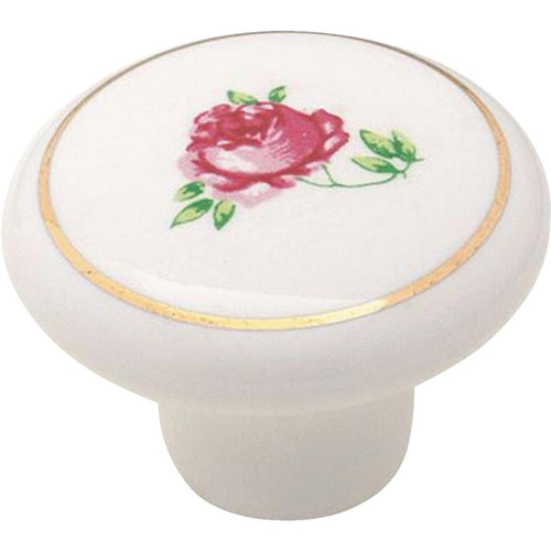 Amerock Allison White Ceramic 1-1/2 In. Cabinet Knob