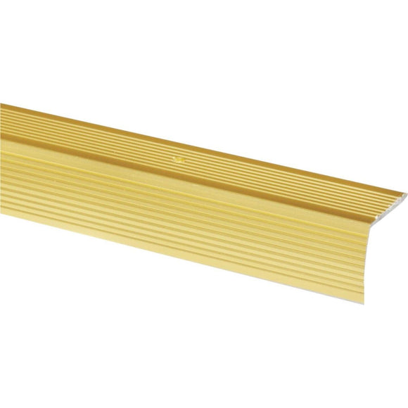 M-D Satin Brass 1-1/8 In. W x 72 In. L Aluminum Stairnose