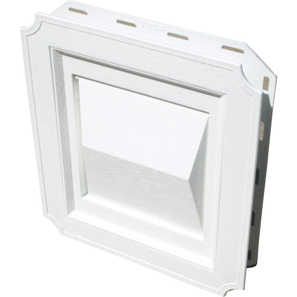 Builder's Best 4 In. White Plastic J-Block Dryer Vent Hood