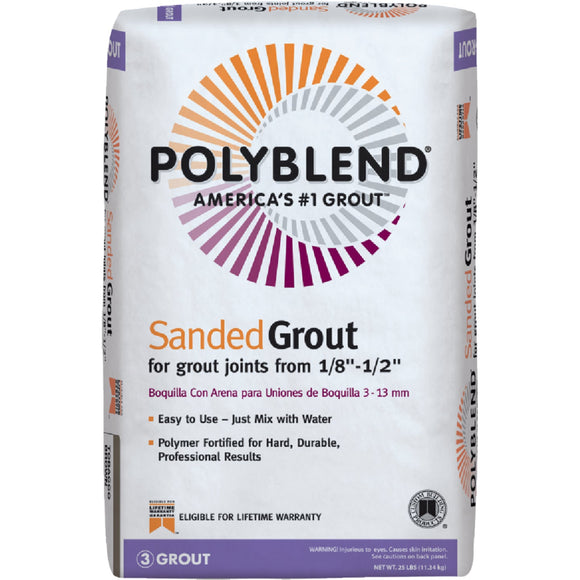 Custom Building Products Polyblend 25 Lb. Snow White Sanded Tile Grout