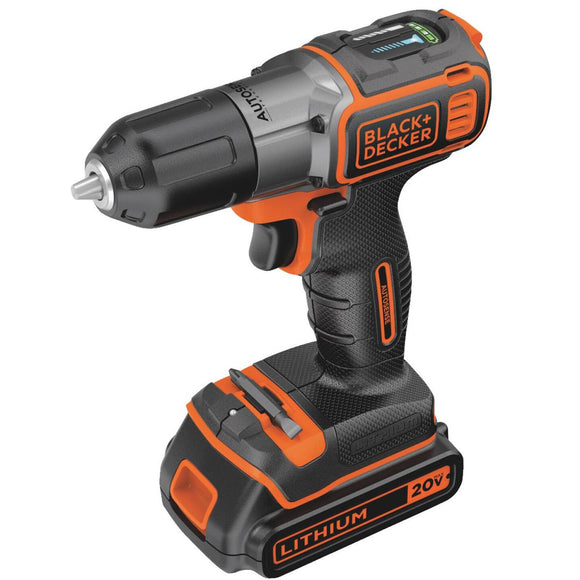 Black & Decker 20 Volt MAX Lithium-Ion 3/8 In. Cordless Drill Kit with AutoSense Technology