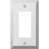 Amerelle 1-Gang Stamped Steel Rocker Decorator Wall Plate, Polished Chrome