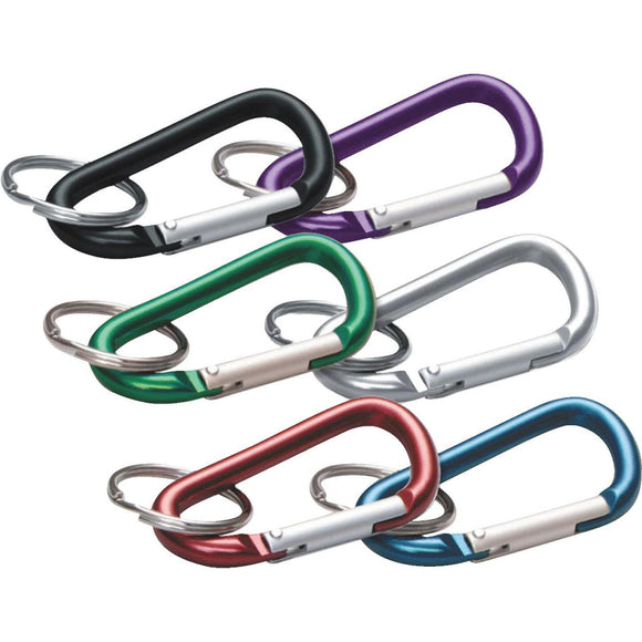 Lucky Line Assorted Colors 2-3/8 In. Small C-Clip Key Ring