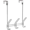 InterDesign Classico Over-The-Door Chrome 3-Hook Rail