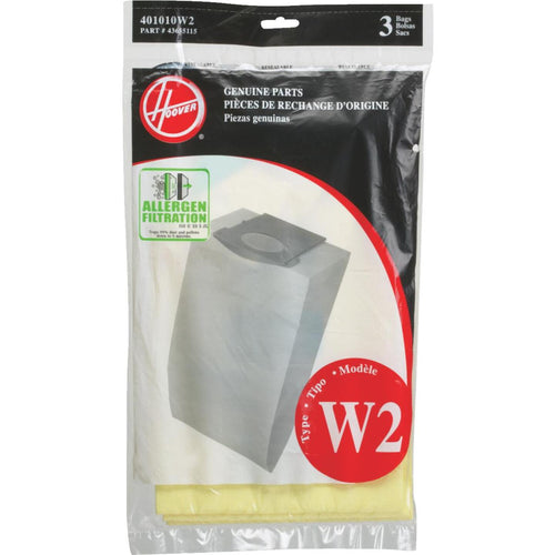 Hoover Type W2 Allergen Filtration Vacuum Bag (3-Pack)