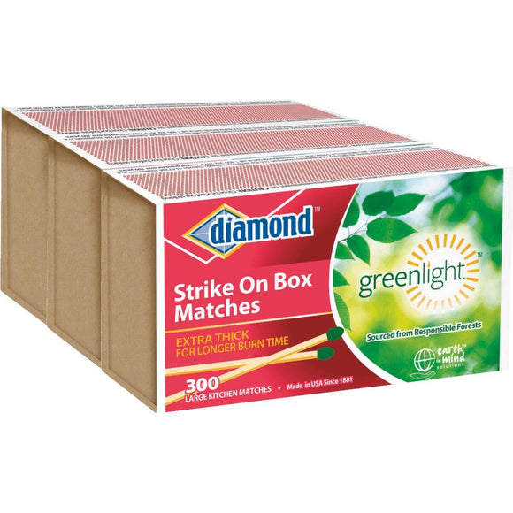 Diamond 2-3/8 In. 300-Count Strike on Box Kitchen Matches (3-Pack)