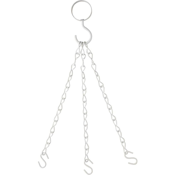 National V2661 18 In. White Steel Hanging Plant Extension Chain