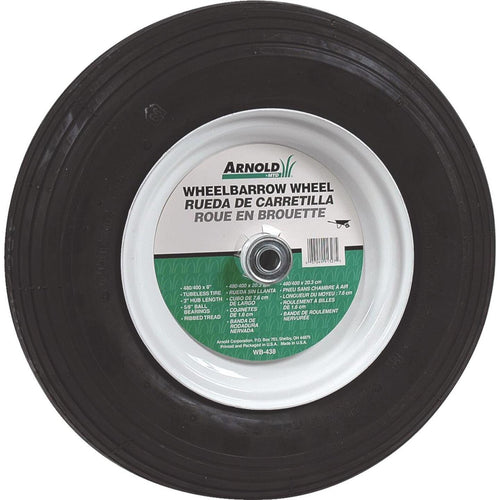 Arnold 16 x 480/400-8 In. Pneumatic Wheelbarrow Wheel with 3 In. Hub