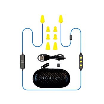 Plugfones PL-UY Liberate 2.0 Wireless Earplug/Earbud Hybrid, Blue & Yellow ~ 34
