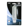 Feit Elec. BP25T10/IF Tubular Light Bulb, Frost 120 Volt 25 Watt