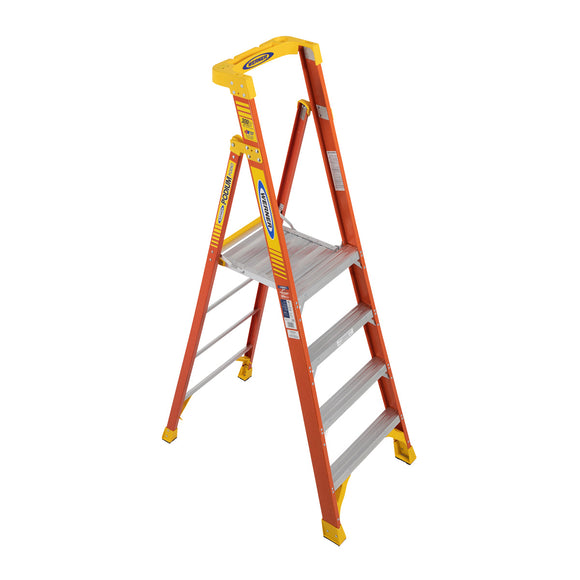Werner 10ft Reach Height Fiberglass Podium Ladder 4ft Type IA PD6204