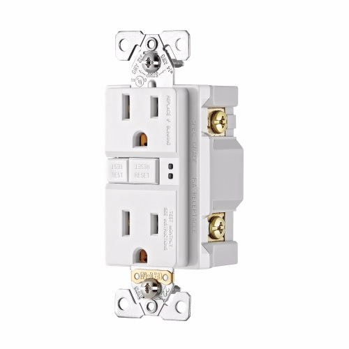 Eaton Cooper Wiring GFCI Receptacle 15A, 125V White