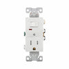 Eaton Cooper Wiring Commercial Grade Combination Switch 15A, 120V White (White, 120V)
