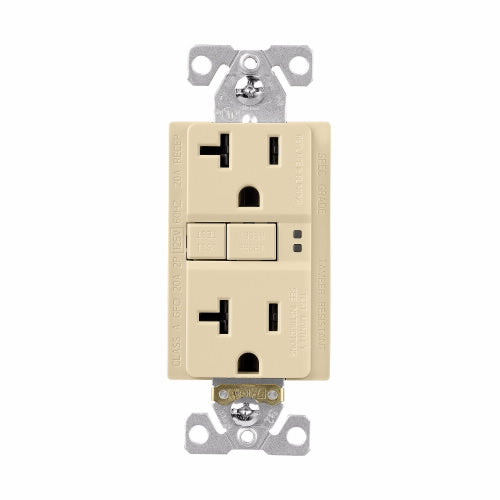 Eaton Cooper Wiring GFCI Receptacle 20A, 125V Ivory (Ivory, 125V)