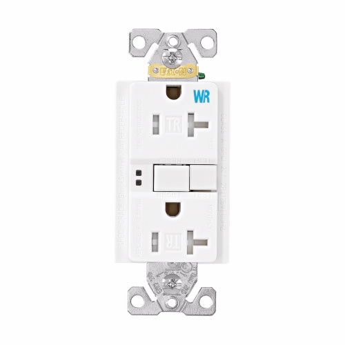 Eaton Cooper Wiring GFCI Receptacle Weather Resistant 20A, 125V White